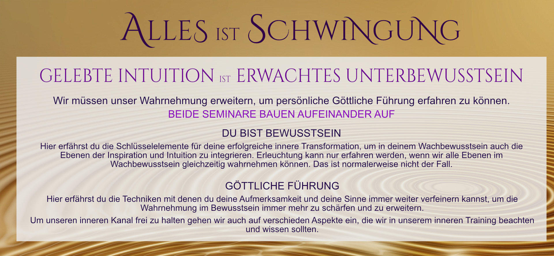 Seminar Bewusstsein